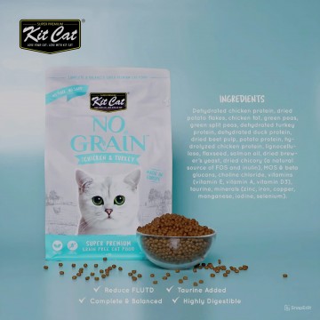 Kit Cat Dry Food No Grain Chicken & Turkey 1kg